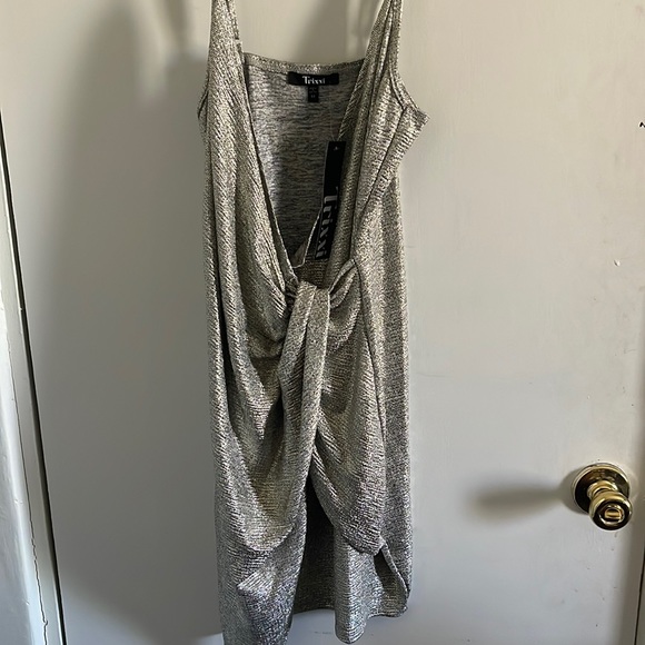 Silver dress size M , party dress - Picture 1 of 3